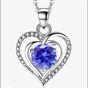 Riviko Heart December Birthstone Pendant Necklace for Women